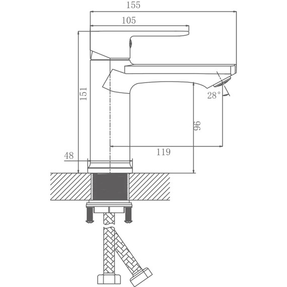 Смеситель для раковины Haiba HB10726-3, графит - фото 17