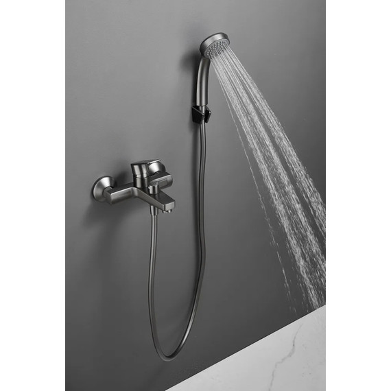 Смеситель для ванны Haiba HB60719-3, оружейная сталь - фото 8