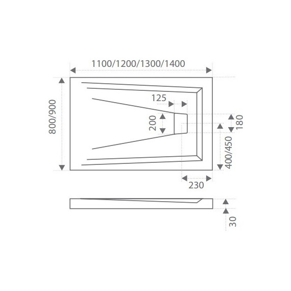 Каменный поддон Bas Атриум 120x90 см - фото 2