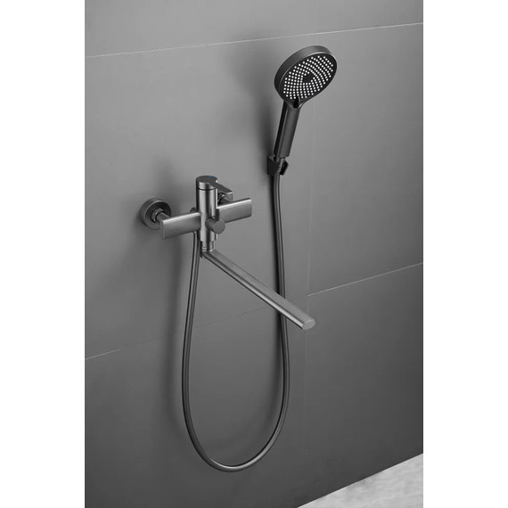 Смеситель для ванны Belz B22813-3, оружейная сталь - фото 8