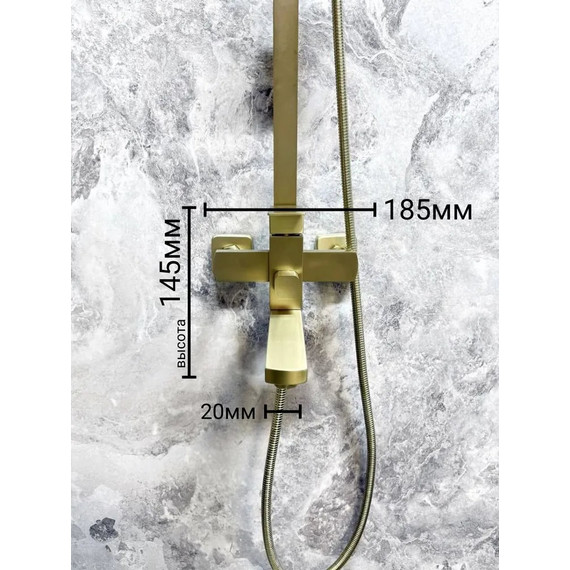 Душевая стойка Belz B24817-5, шлифованное золото - фото 5