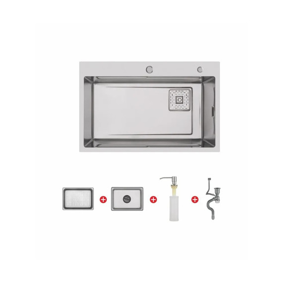 Кухонная мойка Gerhans K37246 1 мм, сатин - фото 