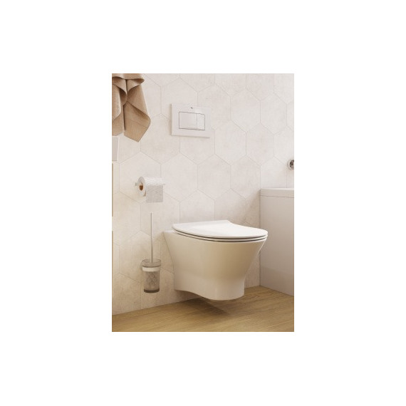 Унитаз подвесной безободковый Roca LEON Rimless ZRU9307612 - фото 9