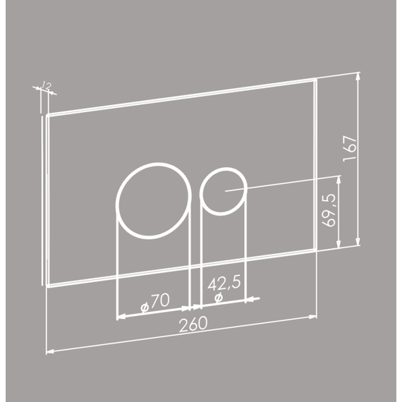 Кнопка смыва Boheme 668-SGM, графит глянцевый - фото 2