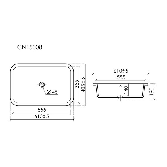 Раковина врезная под столешницу Ceramicanova Era 61 см CN15007 - фото 6