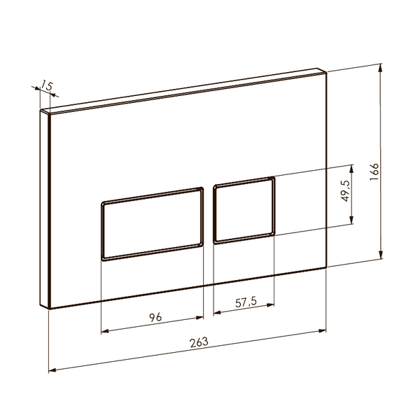 Кнопка смыва Boheme 664-GM, графит - фото 2
