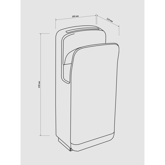 Сушилка для рук GFmark 6988, цвет белый - фото 10