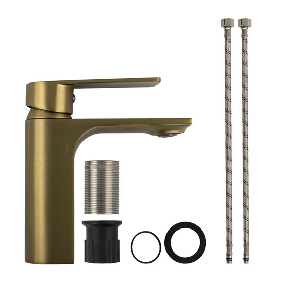 Смеситель для раковины Fabia 9838, матовое золото - фото 3