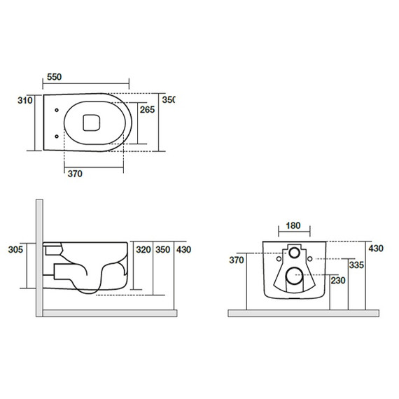Унитаз подвесной безободковый Kerasan Nolita 531589, ferro matt (Система смыва торнадо) - фото 2
