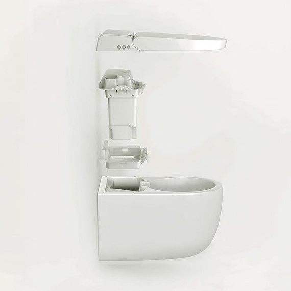 Унитаз-биде подвесной безободковый ArtCeram Hype KHYV001 05 00 с электронной крышкой - фото 5