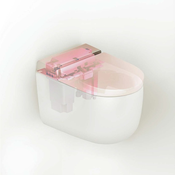 Унитаз-биде подвесной безободковый ArtCeram Hype KHYV001 05 00 с электронной крышкой - фото 6