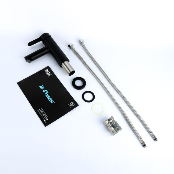 Смеситель для раковины Fixsen NORDIC FX-8806B, чёрный - фото 3