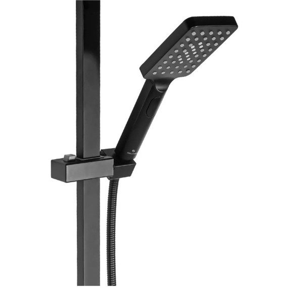 Душевая стойка с изливом Grocenberg GB7007-1BL, чёрный матовый - фото 6