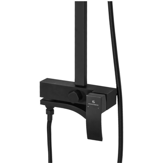 Душевая стойка с изливом Grocenberg GB7007-1BL, чёрный матовый - фото 5