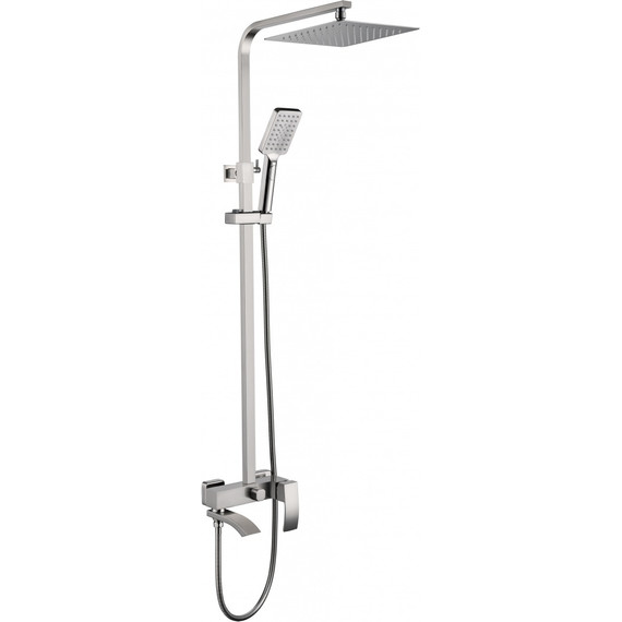 Душевая стойка с изливом Grocenberg GB7007-1NK, никель - фото 