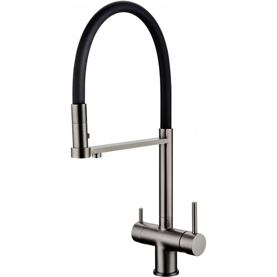 Смеситель для кухни Grocenberg GB4095BG, графит - фото 