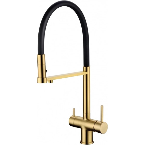 Смеситель для кухни Grocenberg GB4095MG, матовое золото - фото 