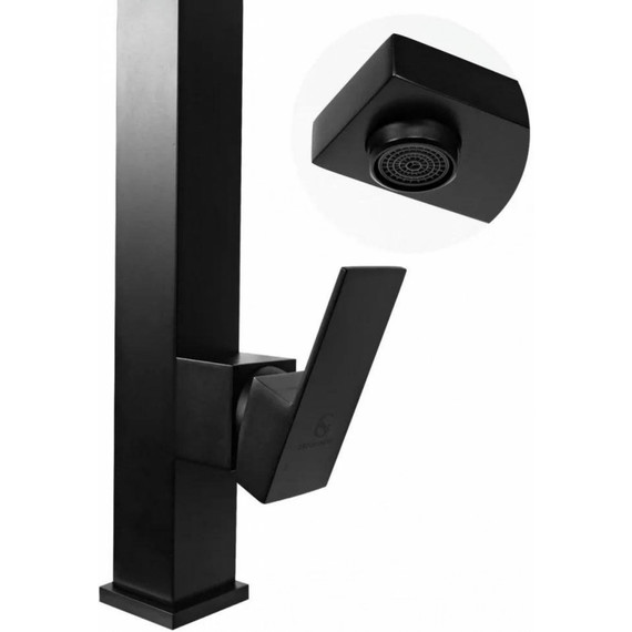 Смеситель для кухни Grocenberg GB4008BL, чёрный матовый - фото 7