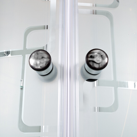 Гидробокс Avacan 100x100 см EM1510GM+EL, хром/узор (безсиликоновая сборка) - фото 9