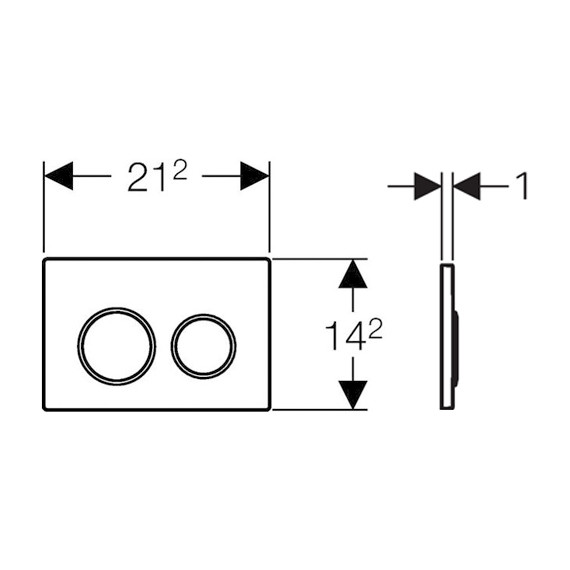 Смывная клавиша Geberit Omega20 115.085.KH.1 - фото 2