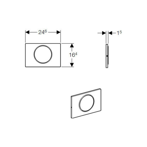 Смывная клавиша Geberit Sigma 10 115.758.KJ.5 - фото 2