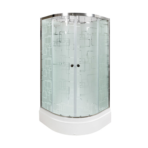 Гидробокс Avacan 100x100 см EM2710NGM, хром/узор (безсиликоновая сборка) - фото 2