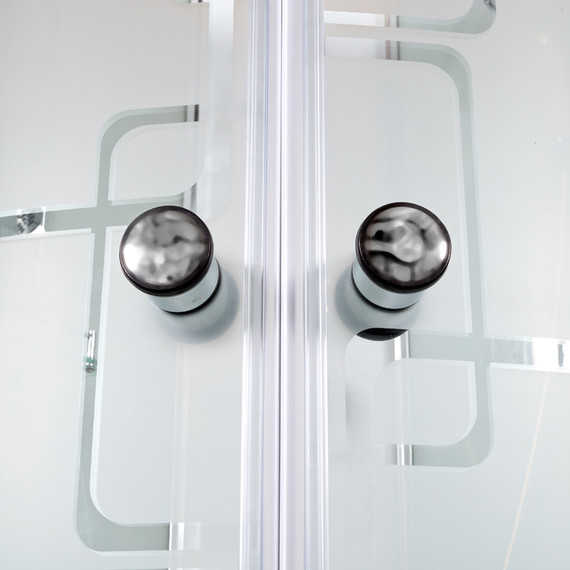 Душевая кабина Avacan 100x100 см EM4510LED, хром/узор (безсиликоновая сборка) - фото 14