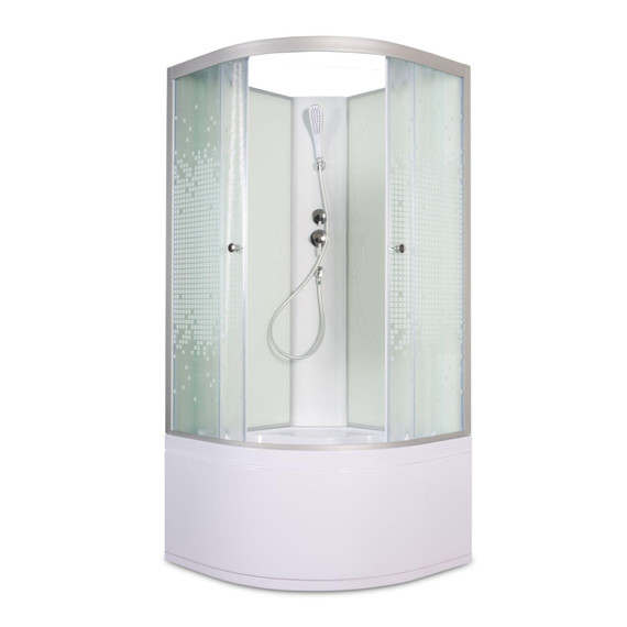 Душевая кабина Avacan 100x100 см L910N, хром/матовое (безсиликоновая сборка) - фото 