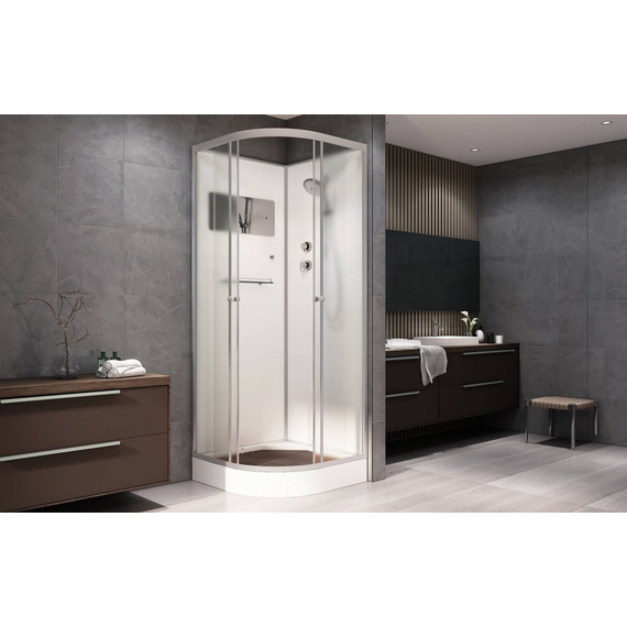 Душевая кабина Avacan 110x110 см D011, хром/матовое (безсиликоновая сборка) - фото 3