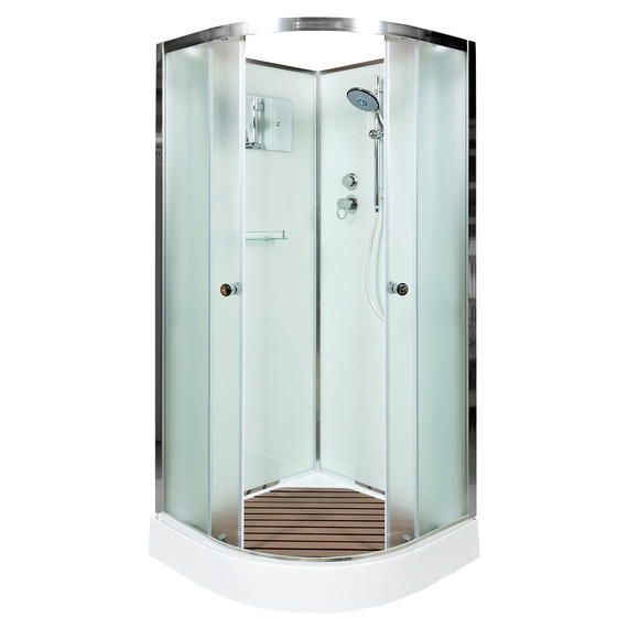 Душевая кабина Avacan 110x110 см D011, хром/матовое (безсиликоновая сборка) - фото 