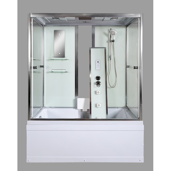 Гидробокс Avacan 150x85 см V150, хром/прозрачное (безсиликоновая сборка) - фото 2