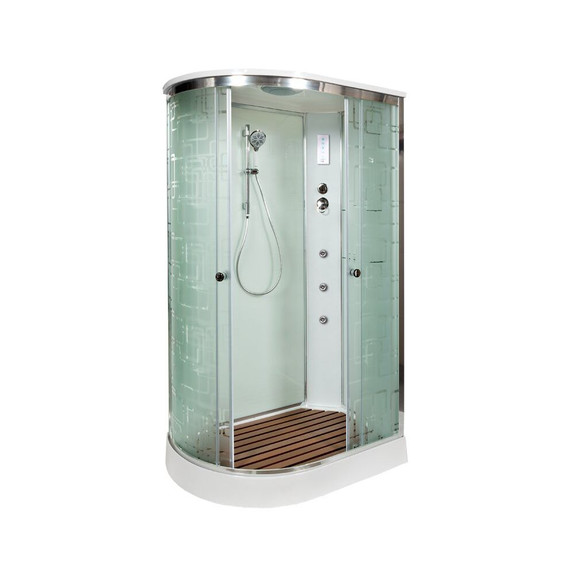 Гидробокс Avacan 120x90 см EM2012RGM+EL, хром/узор (безсиликоновая сборка) - фото 