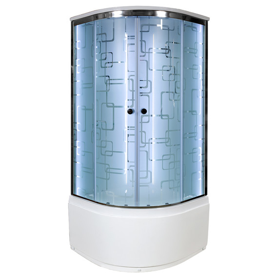 Гидробокс Avacan 110x110 см EM5011LED+GM, хром/узор (безсиликоновая сборка) - фото 2