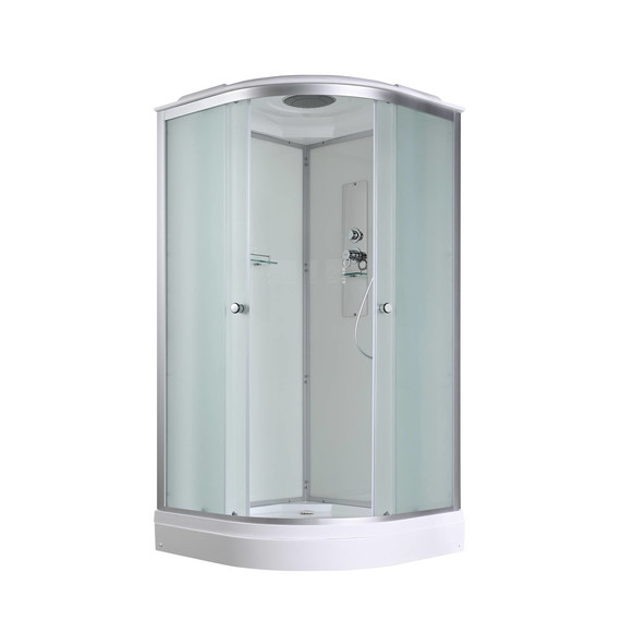 Душевая кабина Avacan 100x100 см D2010, хром/матовое (безсиликоновая сборка) - фото 