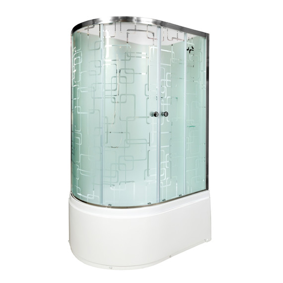 Душевая кабина Avacan 120x90 см EM5012R, хром/узор (безсиликоновая сборка) - фото 2