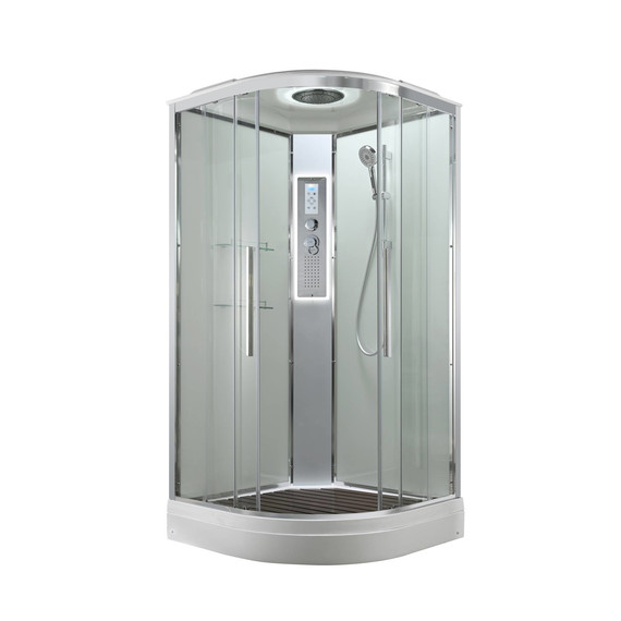 Гидробокс Avacan 80x80 см EM2080LEDT, хром/прозрачное (безсиликоновая сборка) - фото 4