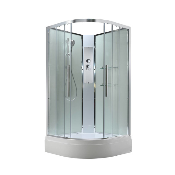 Душевая кабина Avacan 110x110 см EM3011NT, хром/прозрачное (безсиликоновая сборка) - фото 