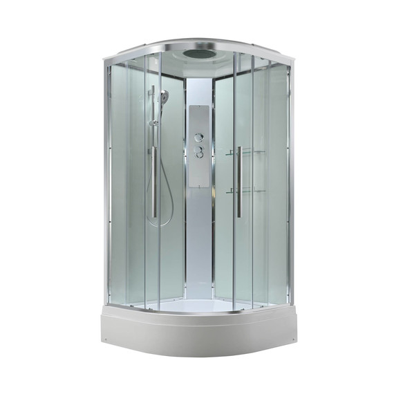 Душевая кабина Avacan 110x110 см EM3011T, хром/прозрачное (безсиликоновая сборка) - фото 