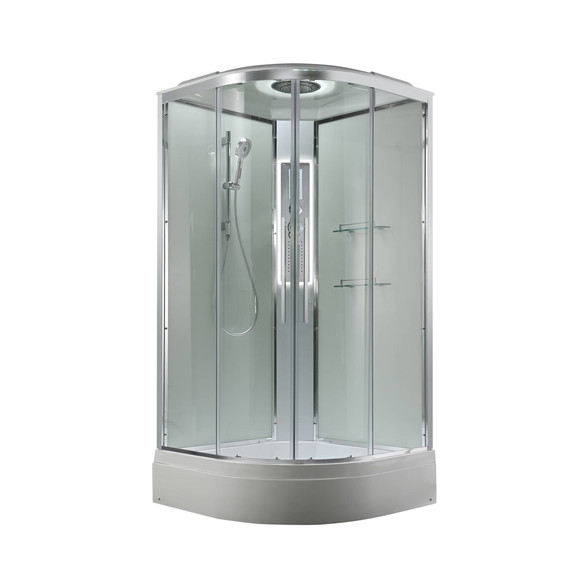 Гидробокс Avacan 80x80 см EM3080LEDT, хром/прозрачное (безсиликоновая сборка) - фото 3