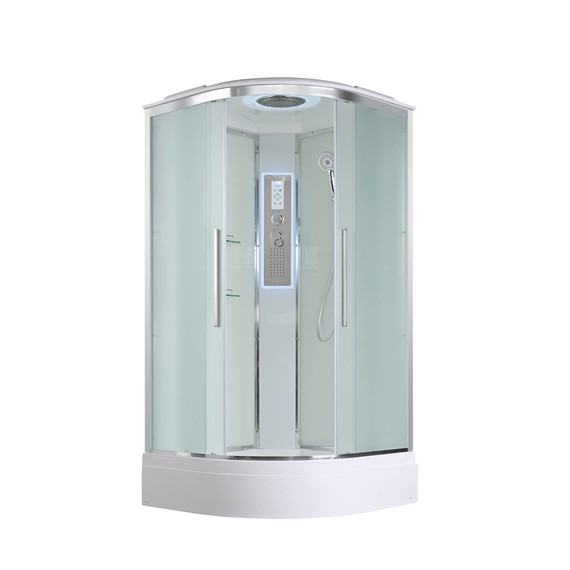 Гидробокс Avacan 80x80 см EM3080LED, хром/матовое (безсиликоновая сборка) - фото 