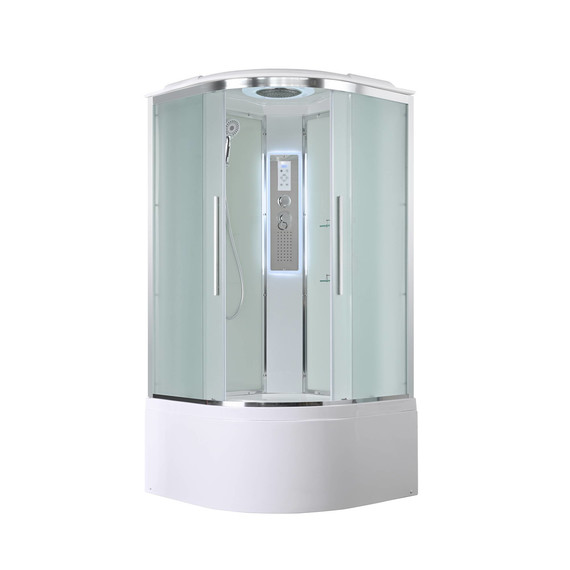 Гидробокс Avacan 100x100 см EM5010LED, хром/матовое (безсиликоновая сборка) - фото 