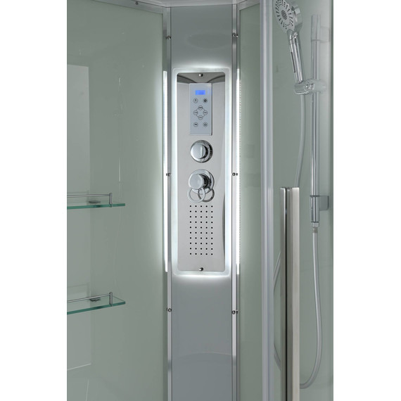 Гидробокс Avacan 110x110 см EM5011LEDT, хром/прозрачное (безсиликоновая сборка) - фото 8