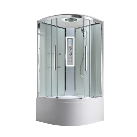 Гидробокс Avacan 90x90 см EM5090LEDT, хром/прозрачное (безсиликоновая сборка) - фото 