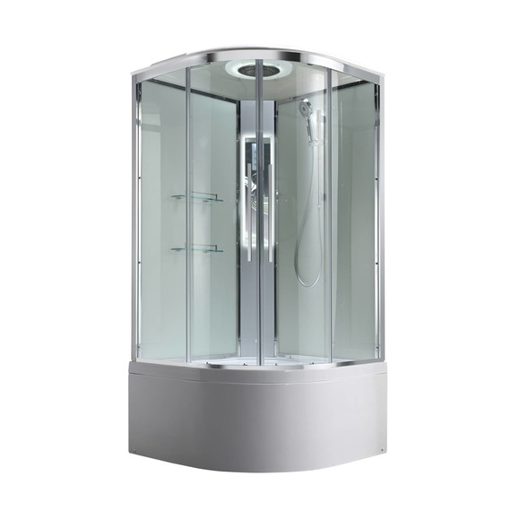 Гидробокс Avacan 90x90 см EM5090LEDT, хром/прозрачное (безсиликоновая сборка) - фото 3