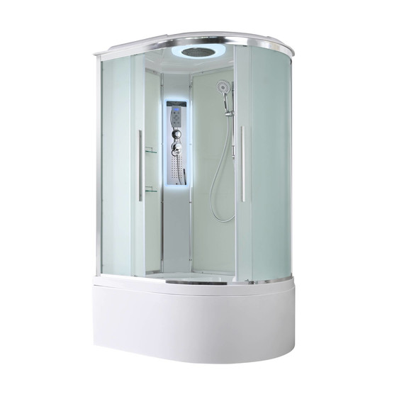 Гидробокс Avacan 120x80 см EM5812LLED, хром/матовое (безсиликоновая сборка) - фото 