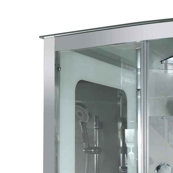 Гидробокс Avacan 100x100 см A2010LED, хром/прозрачное (безсиликоновая сборка) - фото 10