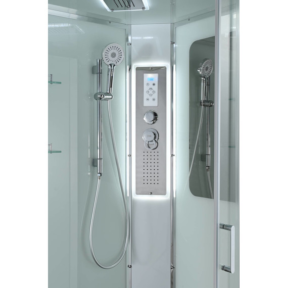 Гидробокс Avacan 100x100 см A2010LED, хром/прозрачное (безсиликоновая сборка) - фото 7