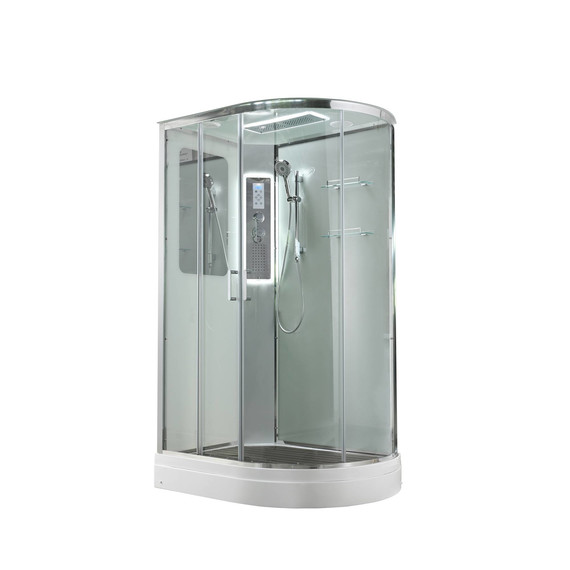 Гидробокс Avacan 120x80 см A2812LLED, хром/прозрачное (безсиликоновая сборка) - фото 3