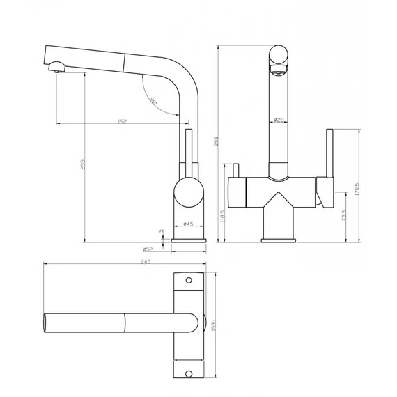 Смеситель для кухни Grocenberg GB4097NK, никель - фото 4