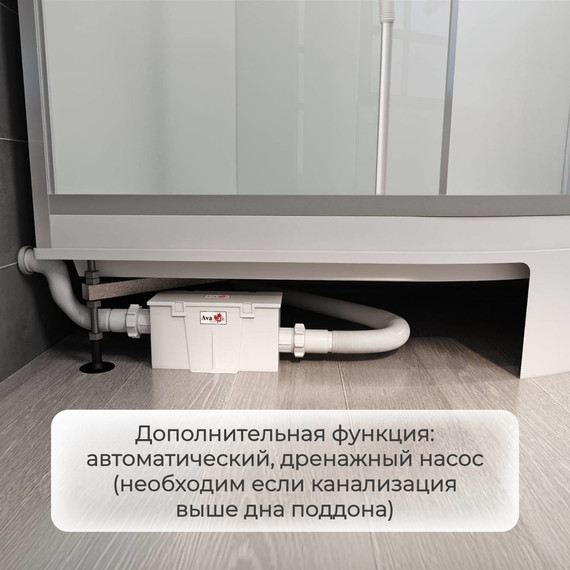 Душевая кабина Avacan 100x80 см V2810N, хром/прозрачное (безсиликоновая сборка) - фото 16